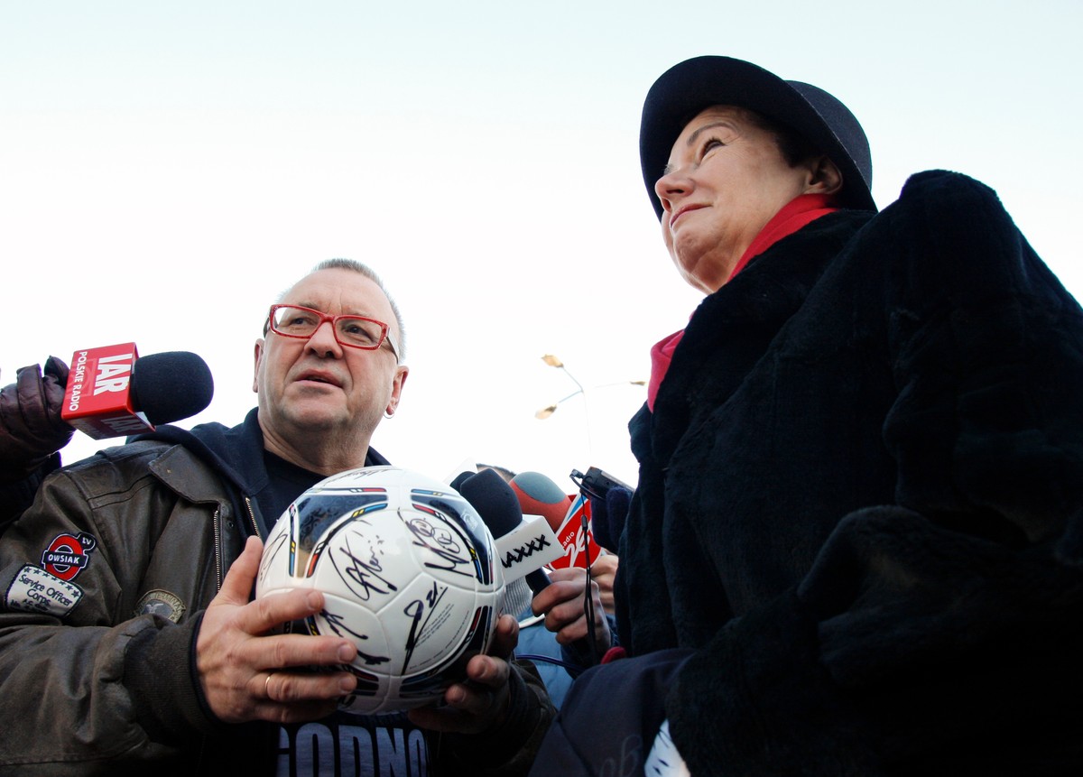 Jerzy Owsiak i Hanna Gronkiewicz-Waltz