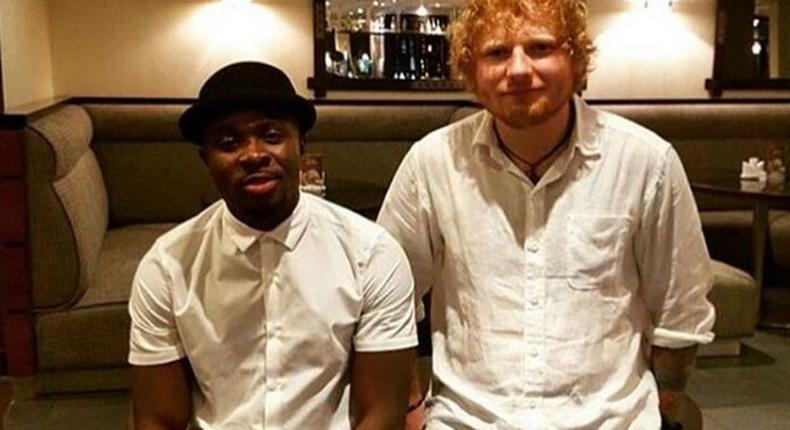 Ed Sheeran and Fuse ODG in the studio in Ghana