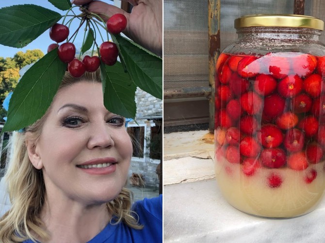 Suzana Mančić majstorski pravi domaći liker od trešanja