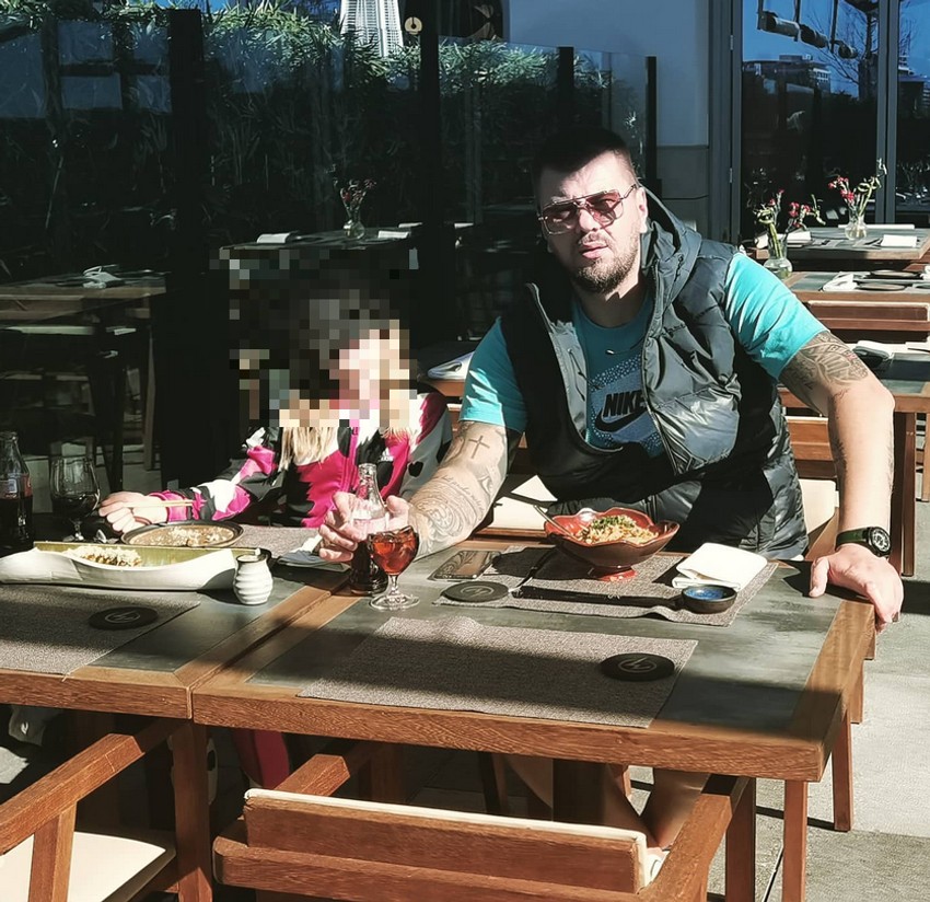 Marko Janjušević Janjuš sa ćerkicom Krunom