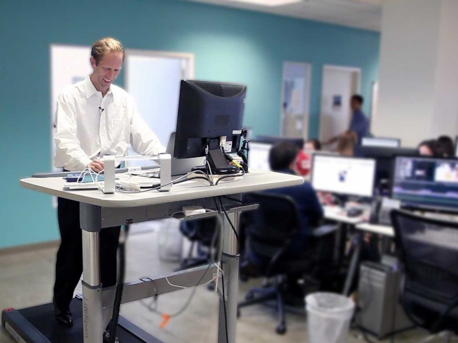 Using a treadmill desk increases your chances of physically hurting yourself