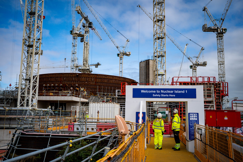 Budowa elektrowni jądrowej Hinkley Point w Wielkiej Brytanii, wrzesień 2021 r. 