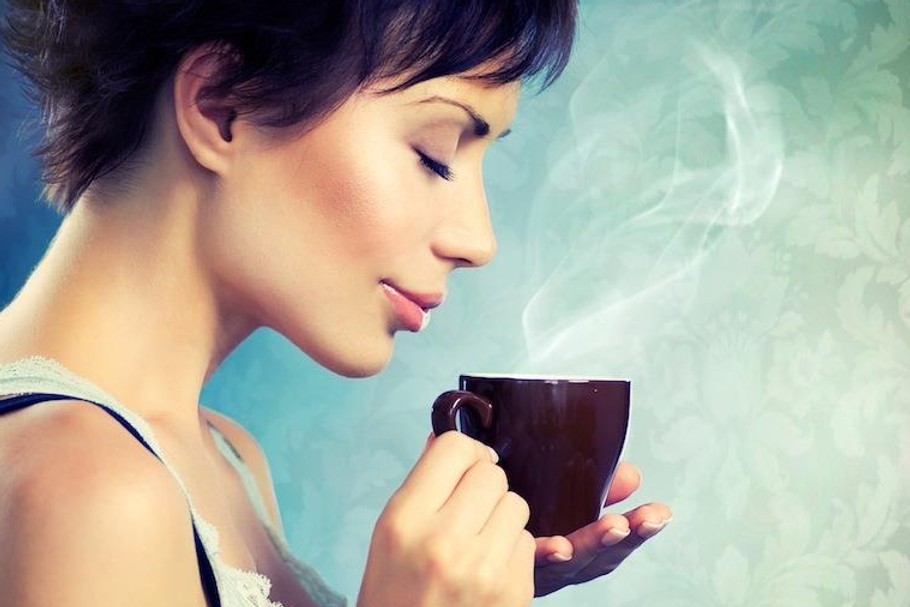 Beautiful Girl With Cup of Coffee