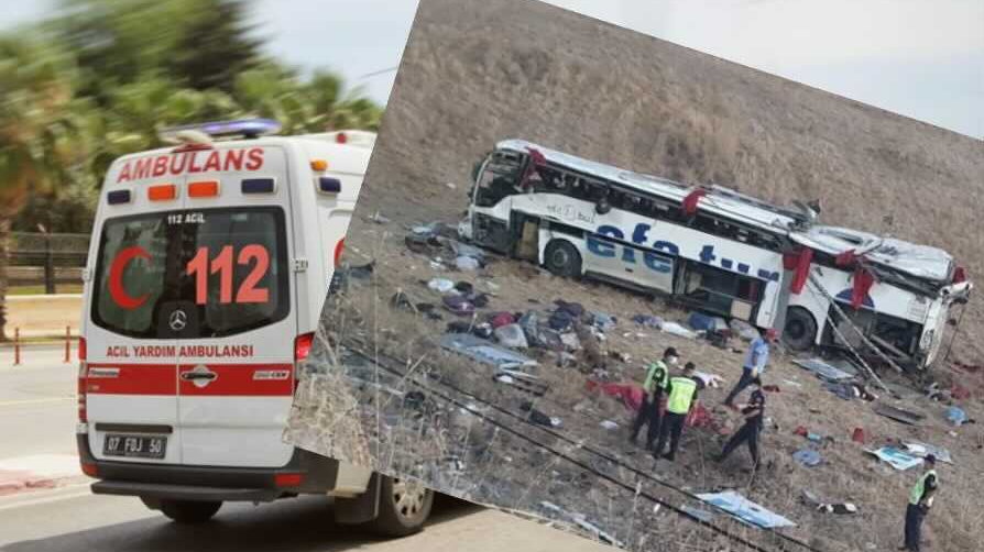 Wypadek autobusu na tureckiej autostradzie. 14 osób nie żyje Źródło: twitter.com/incoming_by