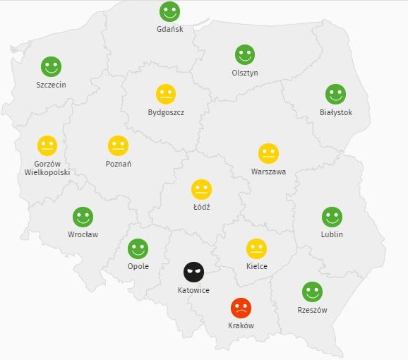 Smog w Polsce - 12.12.2019