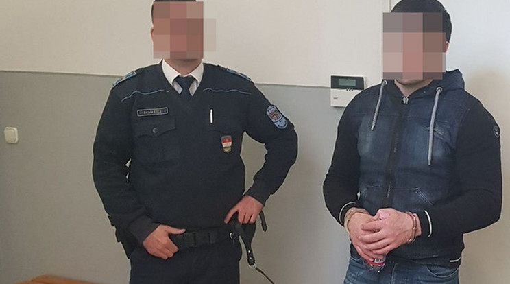 Bilincsben az orosz bűnöző / Fotó: police.hu