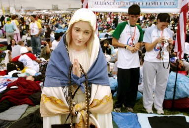 GERMANY-POPE-WYD-PILGRIMS-MARIENFELD