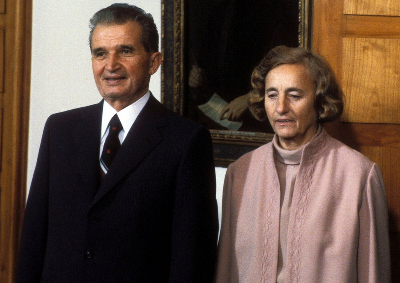 Elena Ceausescu durante el Congreso del Partido Comunista Rumano, noviembre de 1989.