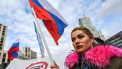 Opposition rally in Moscow, Russia - 10 Mar 2019
