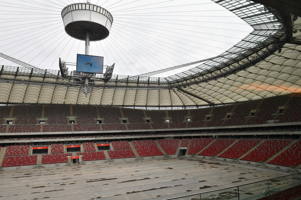 Warszawa, 27.02.2023. Stadion PGE Narodowym im. Kazimierza Górskiego w Warszawie, 27 bm. Dziś na stadionie odbyła się konferencja prasowa podczas której poinformowano, że wyniki specjalistycznych badań, przeprowadzonych w ciągu ostatnich tygodni, pozwalają na organizację meczu Polska – Albania, zaplanowanego na 27 marca 2023 roku na PGE Narodowym, a także innych wydarzeń całostadionowych w 2023 r. (js) PAP/Piotr Nowak