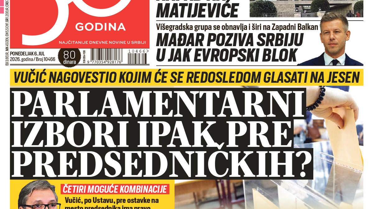 Naslovna strana za 6.7.