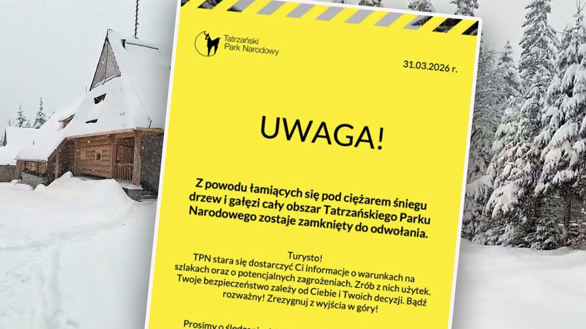Zima sparaliżowała cały Tatrzański Park Narodowy. Złe wieści dla turystów."Telefony rozgrzane do czerwoności"
