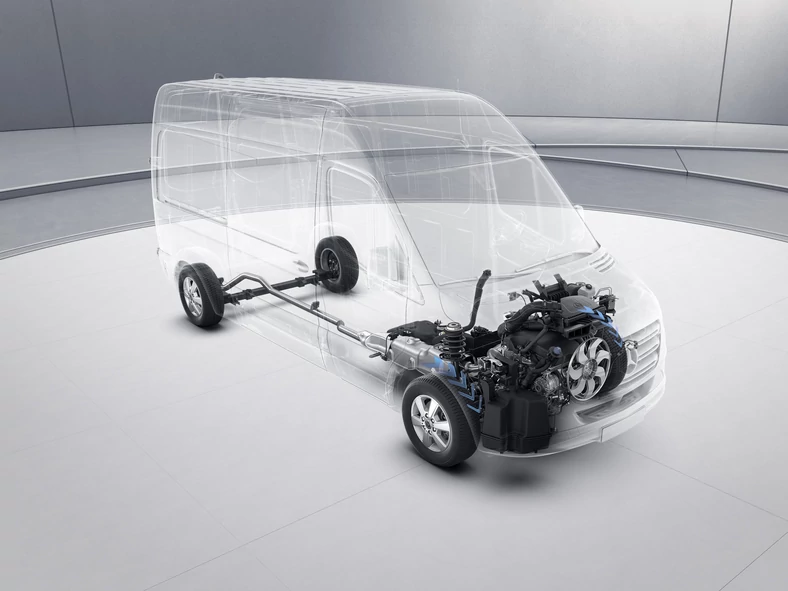 Mercedes Sprinter - będzie wersja przednionapędowa. Silniki będą nawet mocniejsze niż w wersji z napędem na tył