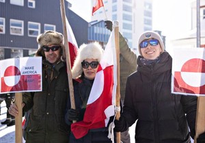 Protest na grenlandu zbog Trampove namere da preuzme Grenland (fotografija nastala 15. marta 2025.) | Foto: Getty Images