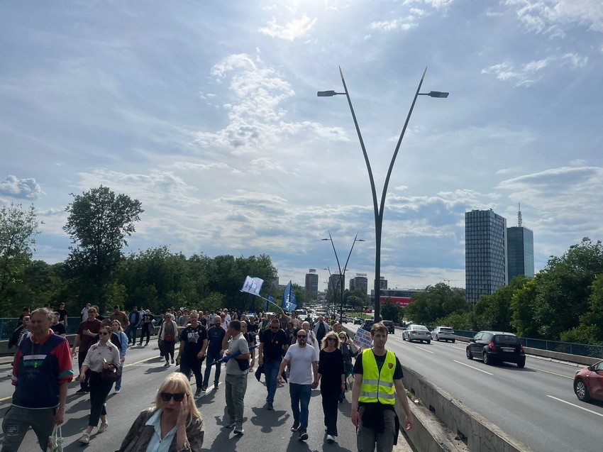 Protest blokada Brankov most