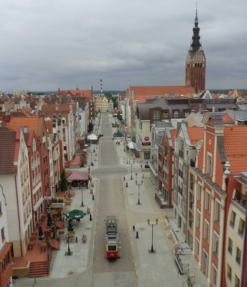 Elbląg Stare Miasto, widok z Bramy Targowej