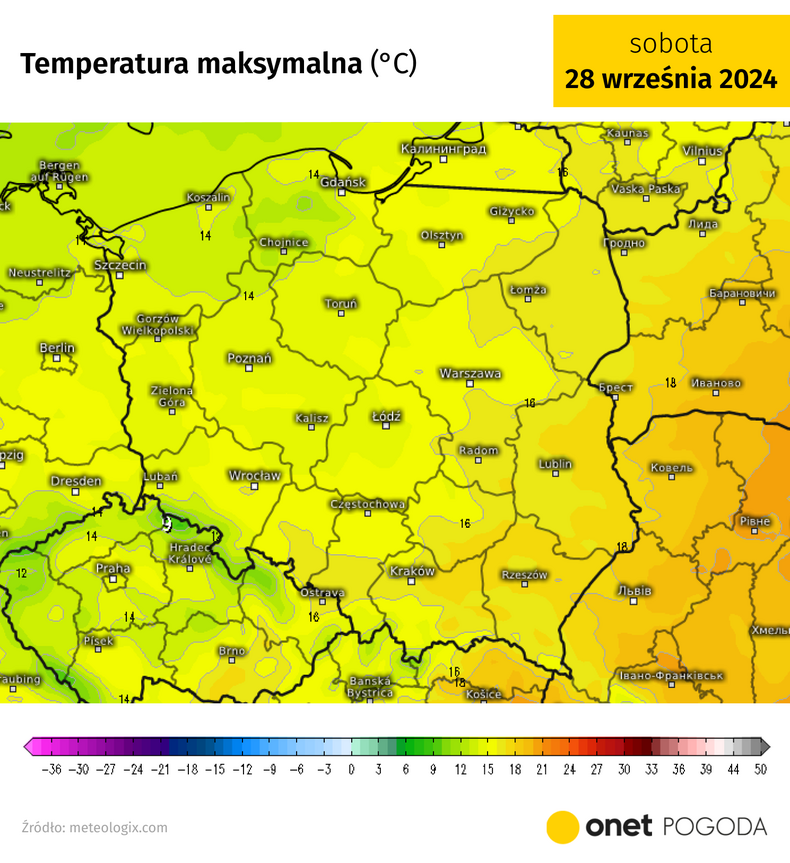 Za tydzień czeka nas prawdopodobnie ochłodzenie, które poprzedzą opady deszczu