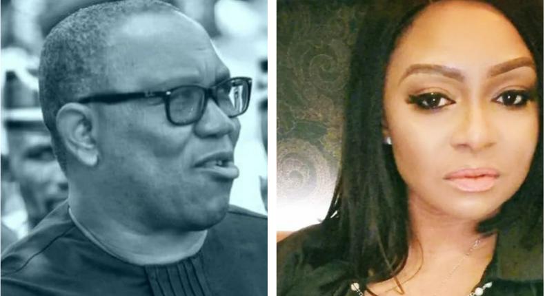 Labour Party Presidential candidate Peter Obi ad Nollywood actress Victoria Inyama [Instagram/PeterObiGregory] [Instagram/VictoriaInyama]