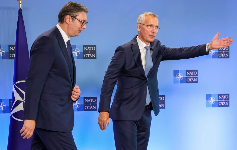 Aleksandar Vučić i Jens Stoltenberg