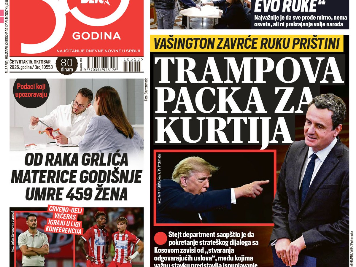 Naslovna strana za 15.10.