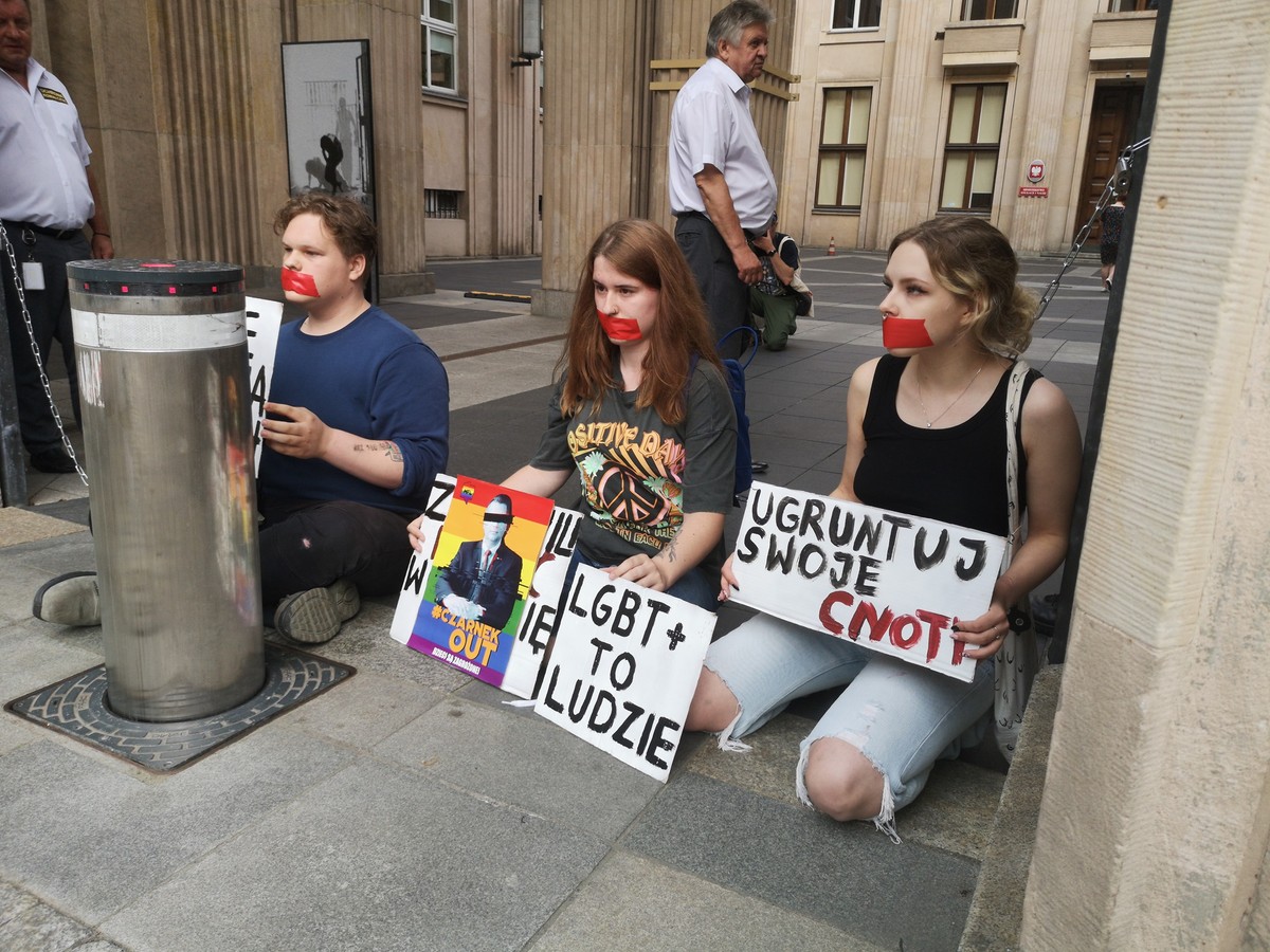 Protest przed MEiN