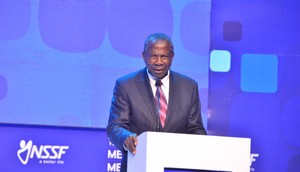 Finance Minister Matia Kasaija at the NSSF AMM 2024