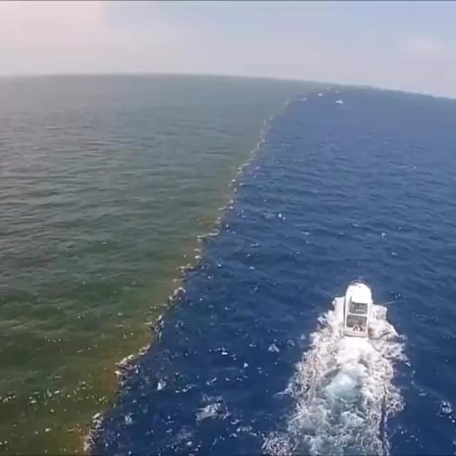 Mexický záliv, kde sa rieka Mississippi vlieva do mora.