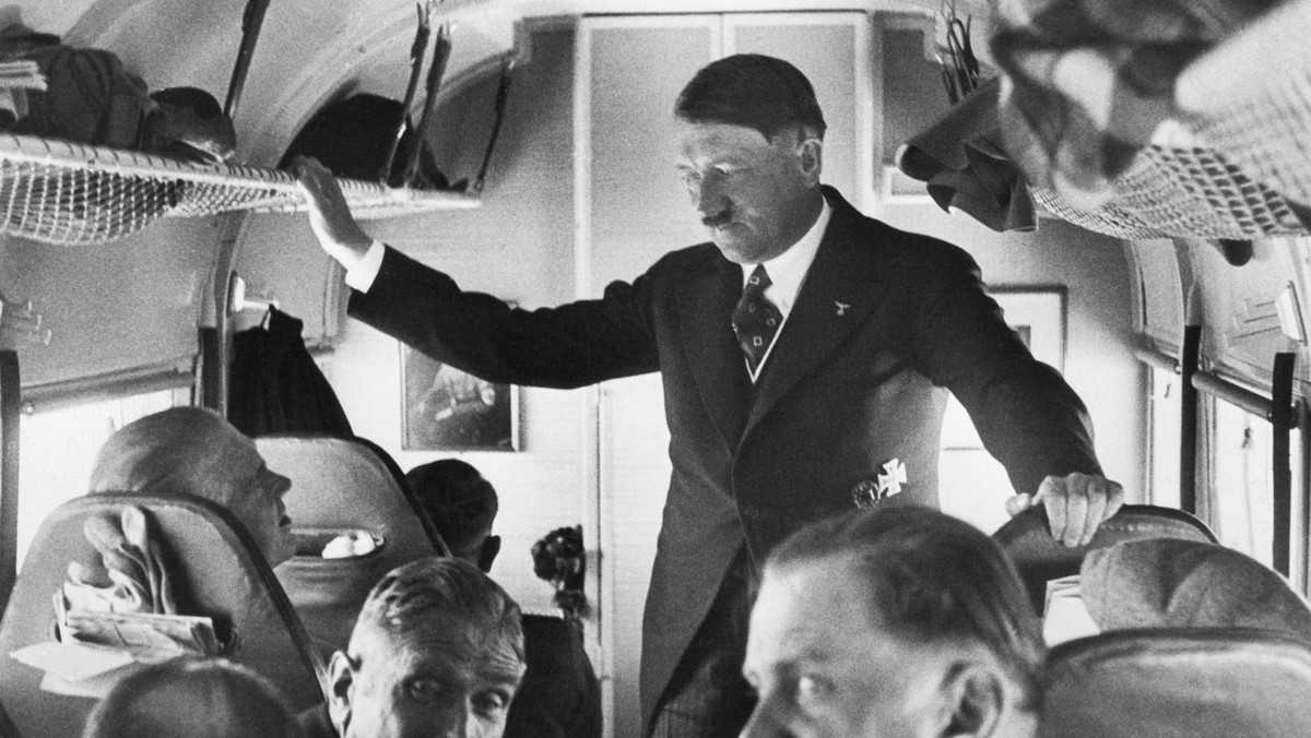 Hitler In Airplane On Campaign Tour