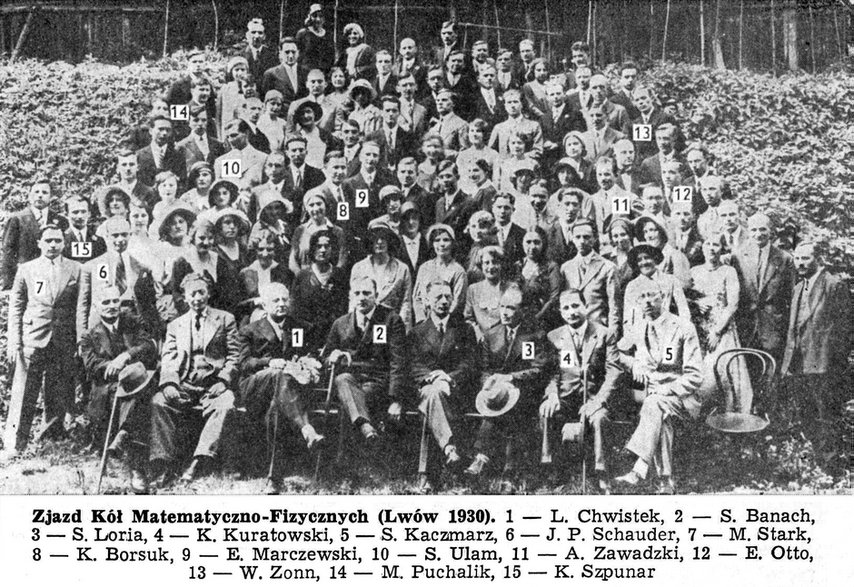 Lwowscy matematycy, rok 1930 - Stanisław Ulam oznaczony numerem 10.