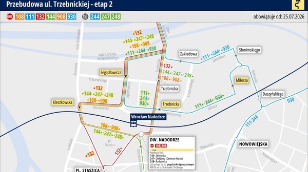 Tak pojadą autobusy na Kleczkowie od soboty 25 lipca