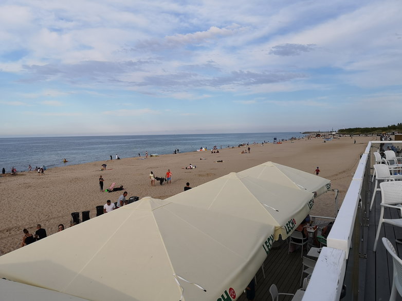 Plaża we Władysławowie, 27 lipca 2020