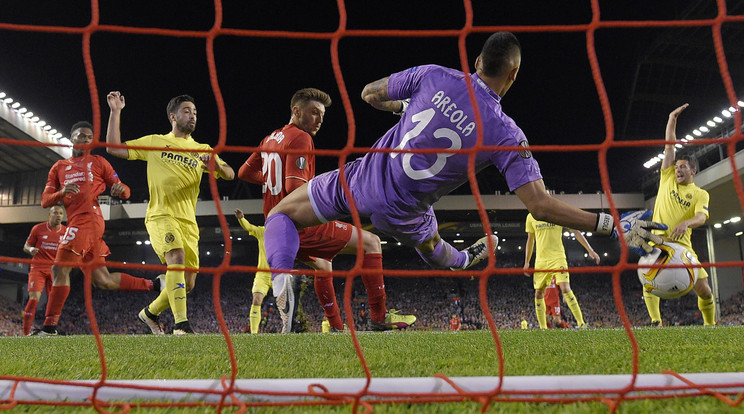 Areola is tehetetlen volt a liverpooli gólnál /Fotó: AFP