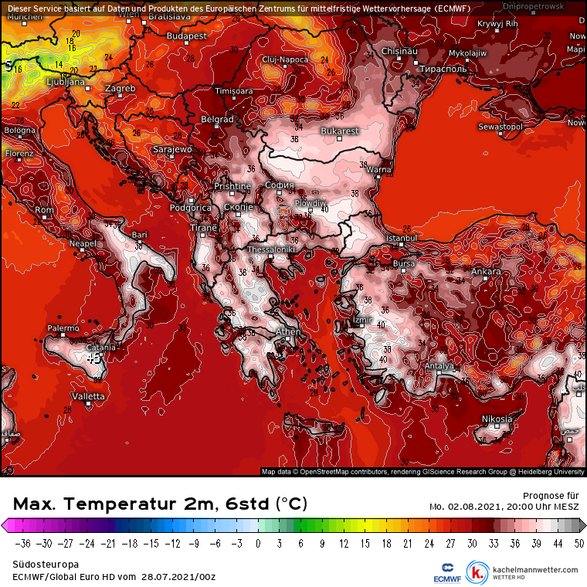 Ogromne upały na południowym wschodzie Starego Kontynentu