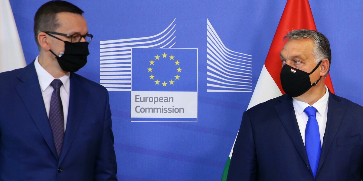 Premierzy Polski i Węgier: Mateusz Morawiecki i Viktor Orban