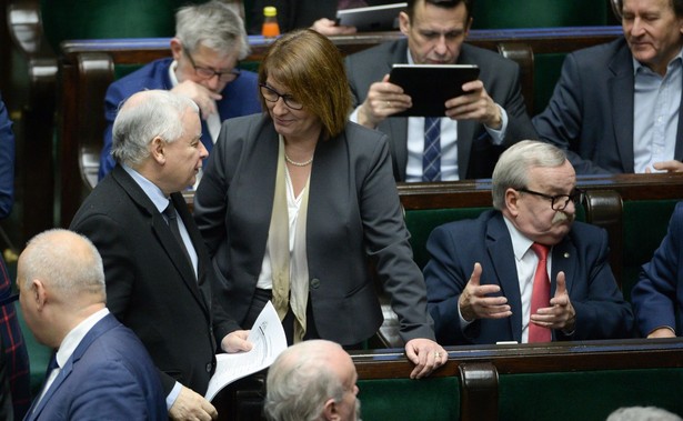 Beata Mazurek i Jarosław Kaczyński