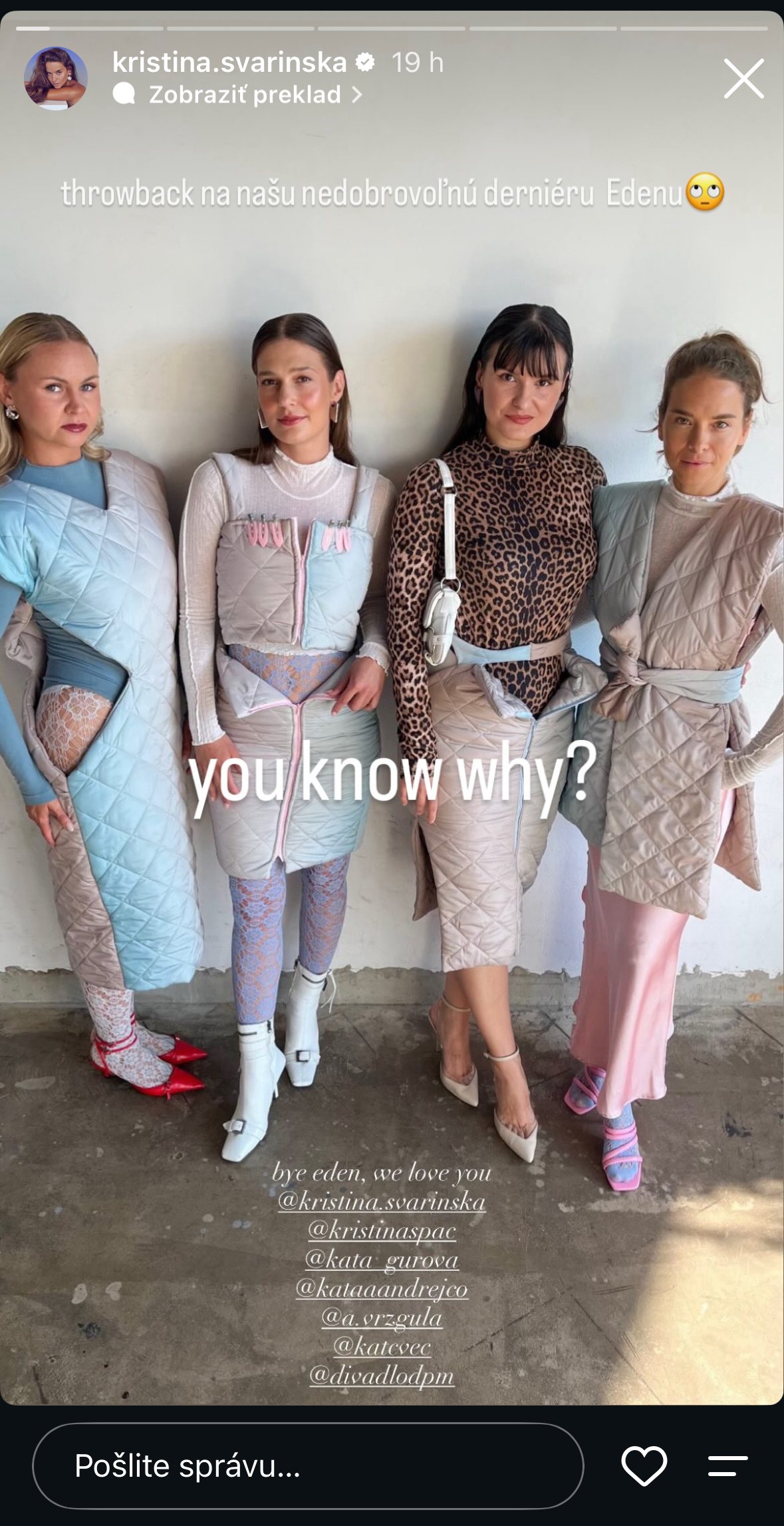 Svarinská reagovala na Instagrame. 