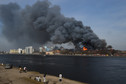 Ogromny pożar w fabryce w Petersburgu