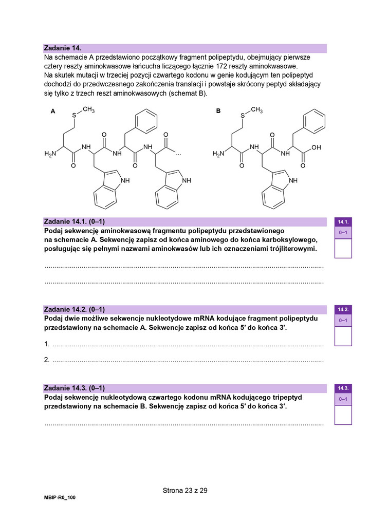 Matura z biologii 2023 - arkusze egzaminacyjne — poziom rozszerzony