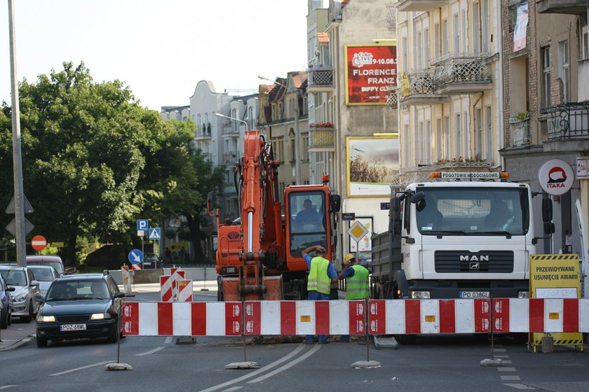 Roboty na ul. Kościelnej w Poznaniu