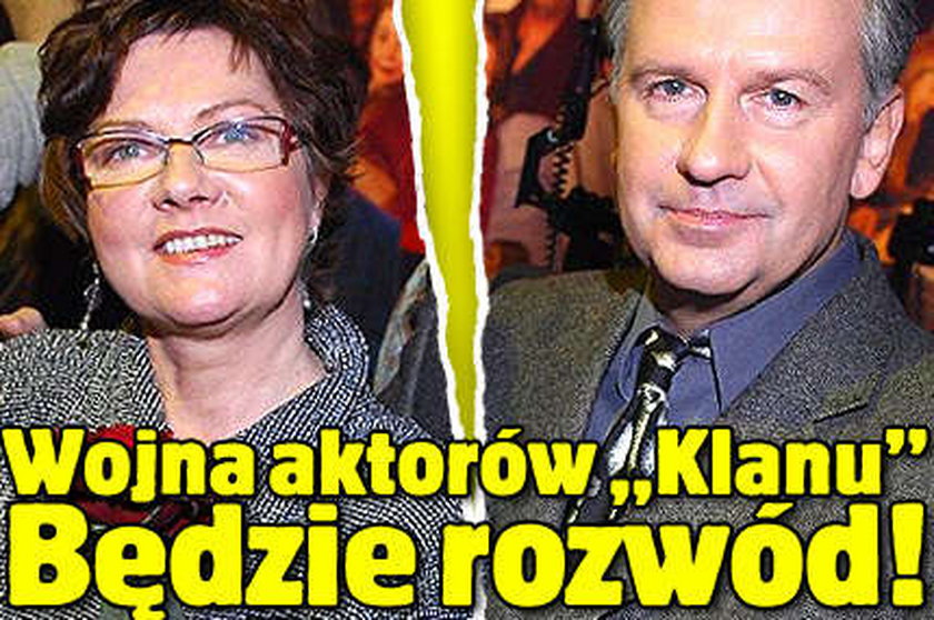 Wojna aktorów "Klanu". Będzie rozwód!