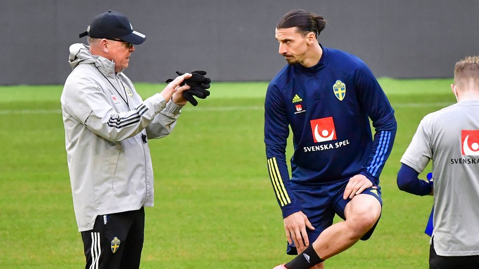 Janne Andersson oraz Zlatan Ibrahimović