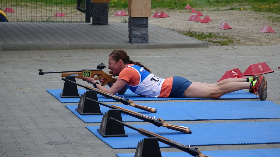 Justyna Kowalczyk-Tekieli podczas zawodów "Biathlon Dla Każdego" w Zakopanem