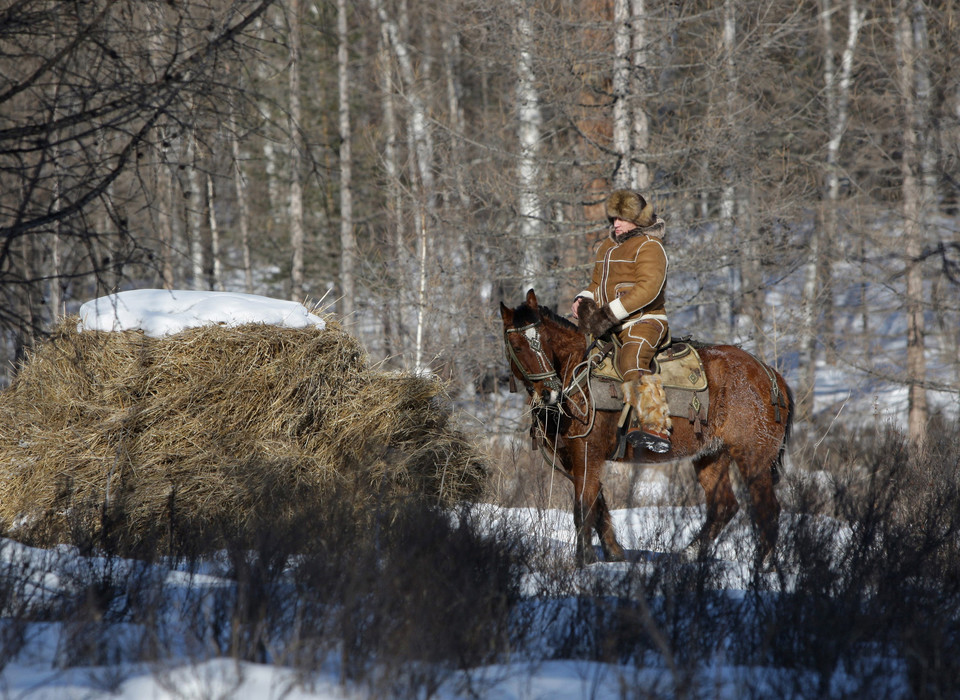 RUSSIA PRIME MINISTER PUTIN HORSE RIDING