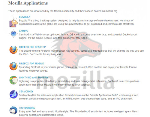 Mozilla to nie tylko Firefox. To także szereg różnych mniej lub bardziej znanych aplikacji. Łączy je jedno - licencja MPL. Co ważne, wszystkie są za darmo 