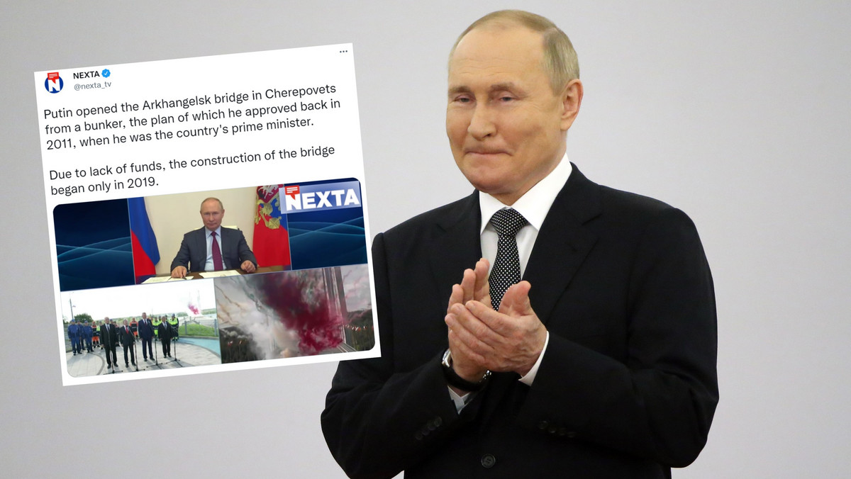 Władimir Putin otworzył most, choć nie wyszedł z bunkra. Kreml tłumaczy