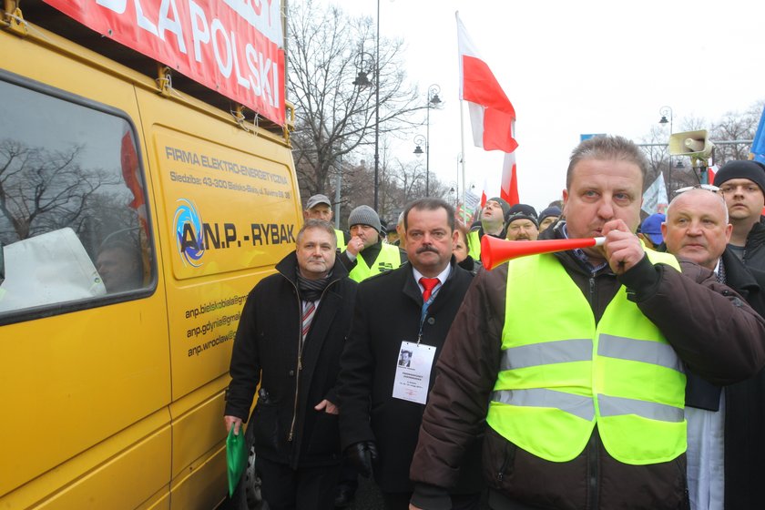 Spokojny protest rolników w stolicy