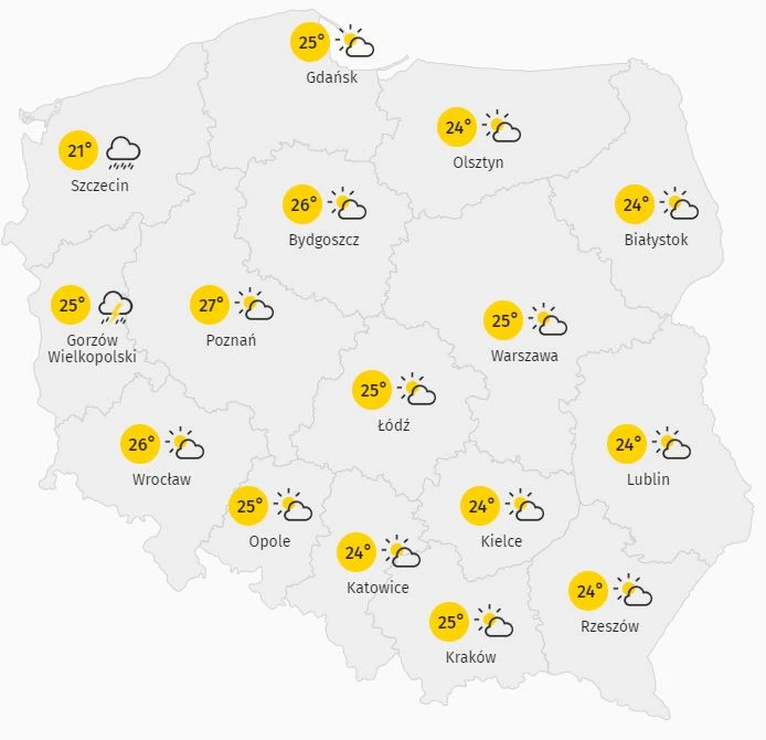 Pogoda Na Srode To Bedzie Sloneczny Dzien Tylko Na Zachodzie Moze Padac I Zagrzmiec Wiadomosci