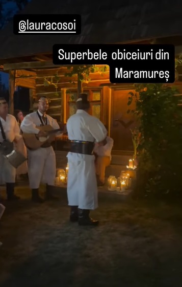 Imagini de la botezul celei de-a patra fetițe a Laurei Cosoi. Evenimentul a avut loc în Maramureș, iar invitații au primit mâncare gătită la ceaun