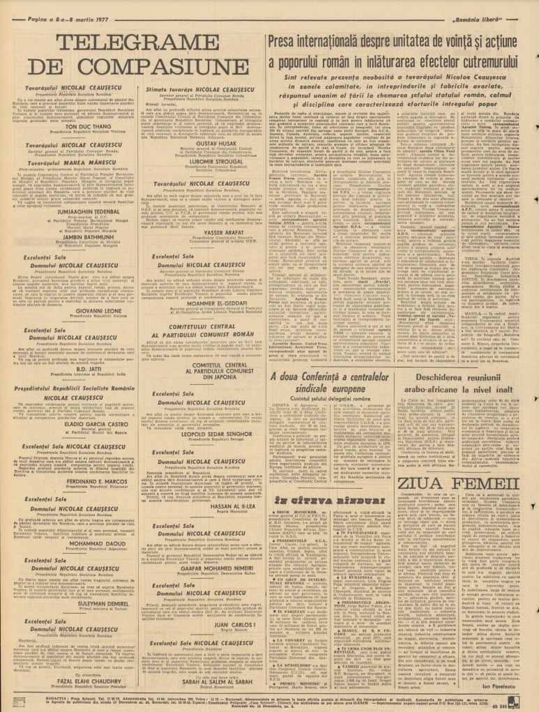 47 de ani de la cutremurul din 1977. Ce scria presa vremii despre cel mai distructiv seism de pe teritoriul României