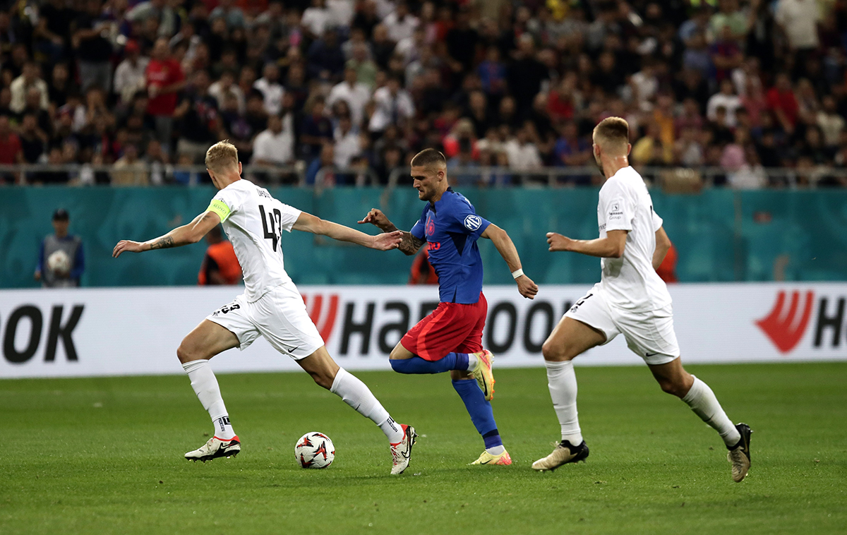 FCSB - Rigas FS 4-1. Principalele imagini de la victoria care i-a dus pe roș-albaștrii pe locul 2 în Europa League | GALERIE FOTO